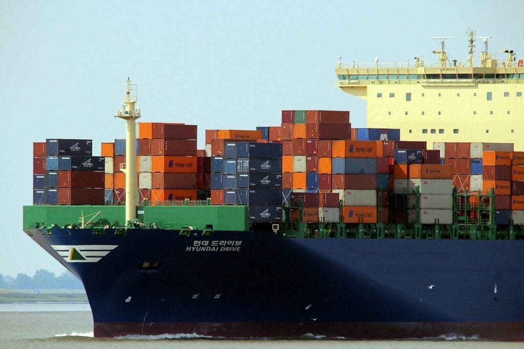 A ship delivering container